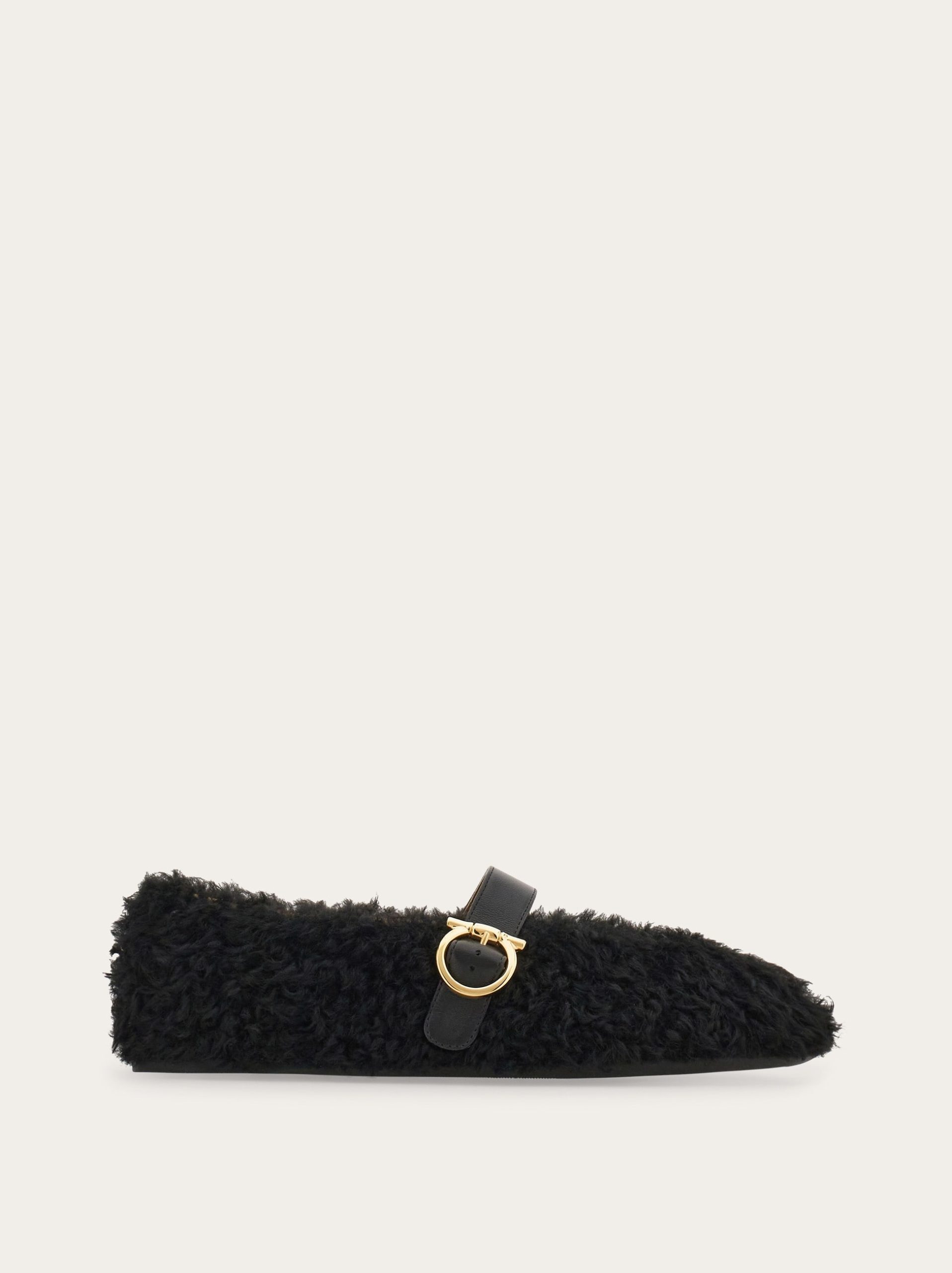 Ferragamo Shearling ballet flat - Image 1